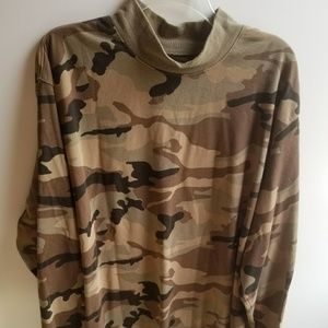 George Mens Long Sleeve Camo T-shirt 3X